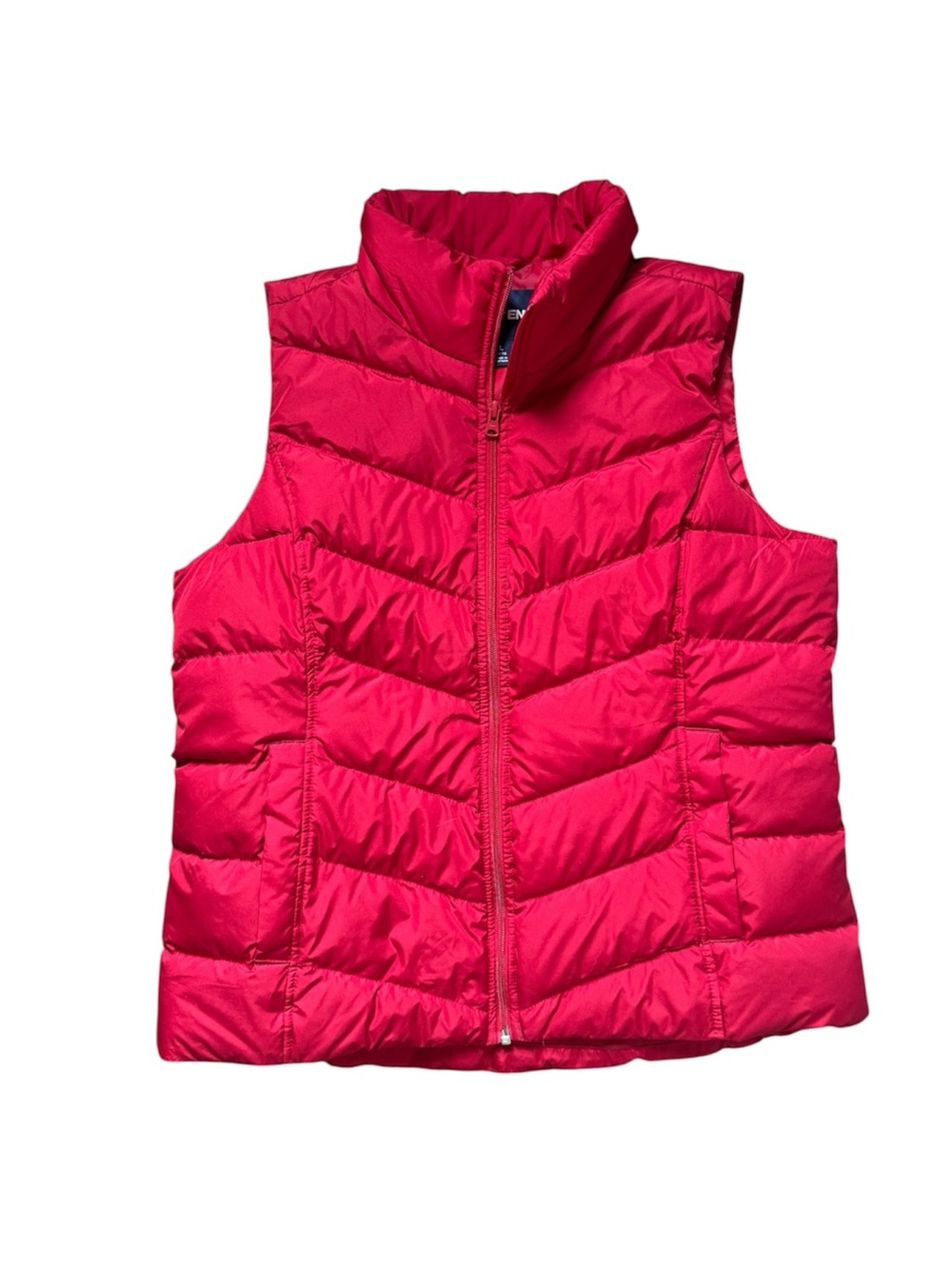 Lands' End Red Quilted Puffer Vest L (14-16)